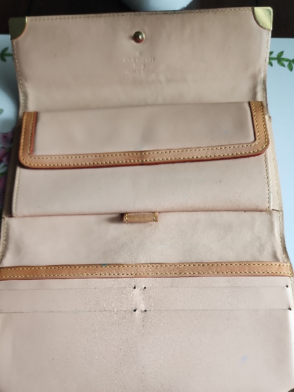 Louis Vuitton White Multicolor Monogram Wallet with Brown Trim - Picture 6 of 16